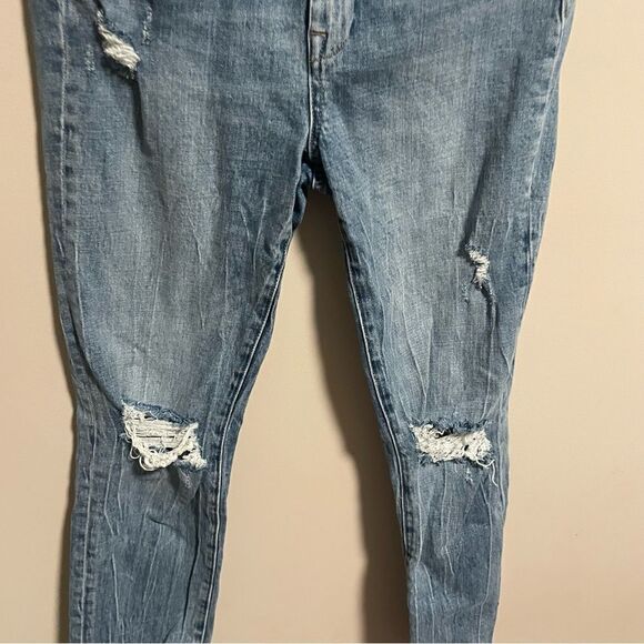 Blank NYC The Lafayette Jeans High Rise Wide Flare Straight Distressed- Size 27 - Picture 4 of 8